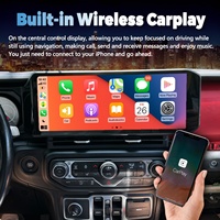 Autoradio Android 15 pouces QLED pour Jeep Wrangler 2018-2022 avec CarPlay sans fil, GPS, navigation, aide au recul, DSP et écran tactile
