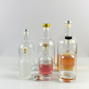 Envase de Vidrio para Licores, Botella Transparente Vacía para Agua, Mezcal, Whisky, Brandy, Vodka, Tequila, Ginebra, Ron, <span class=keywords><strong>Cachaza</strong></span>, 200ml, 500ml, 700ml - Product Image 1