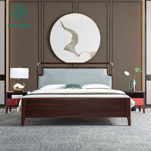 Muebles de Dormitorio de Madera de Palisandro de Alta Gama al por Mayor con Mesita de Noche, Cama King Size China, Camas de Madera - Product Image 1