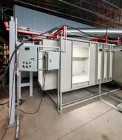 Ligne de production de revêtements semi-automatique à commande PLC pour moteurs, cabine de pulvérisation de poudre avec four de cuisson pour peinture en poudre, équipement de peinture