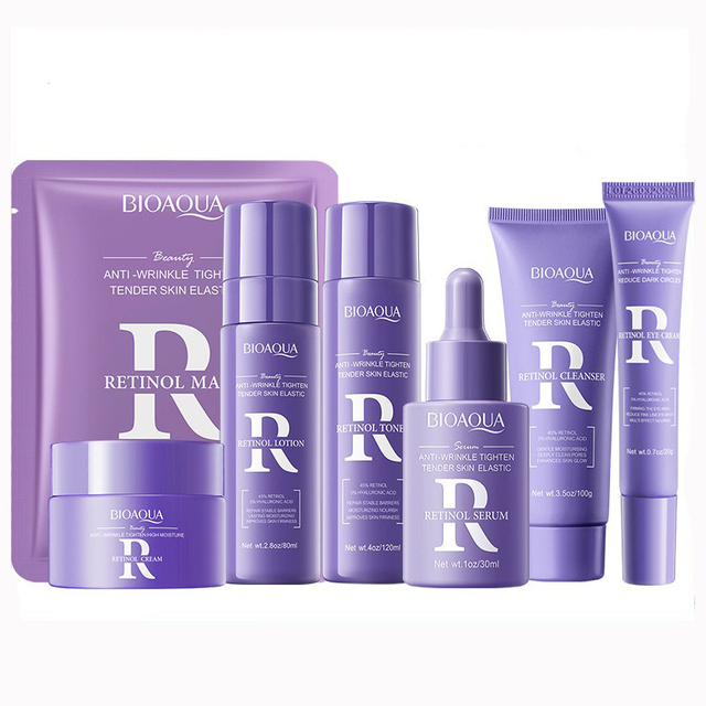 BIOAQUA Private Label Retinol Anti-wrinkle Firming Deep Moisturizing Face Cream Lotion Beauty Products Skin Care Set Unisex
