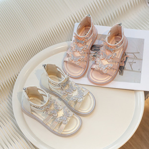 Sandalias de Verano para Niñas, Estilo Coreano, con Lazo, Zapatos de Playa de Princesa, Plantilla de PU Suave, Transpirables, Sandalias Romanas Planas para Niñas - Product Image 2