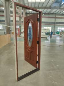 Fournisseur de portes en bois OEM avec vitraux, panneau en verre de style Tiffany fait à la main pour une utilisation intérieure et extérieure - Product Image 2