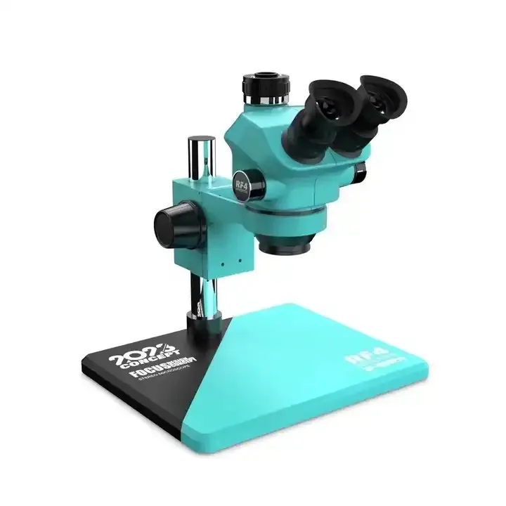 New RF4 RF7050pro Stereo Trinocular Microscopio PCB Bga Mobile Phone Repair 144 LED Light 7-50X Microscopes
