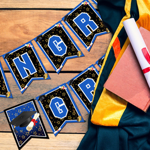 Biểu ngữ thư mùa tốt nghiệp trang trí tiệc Châu Âu và mỹ hiện đại <span class=keywords><strong>2025</strong></span> với đuôi cá và hoa - Product Image 2