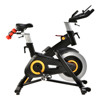 Bicicleta de Spinning para Ejercicio en Interiores con Transmisión por Correa Silenciosa de Resistencia Magnética OEM y Soporte para Mancuernas