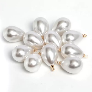 <span class=keywords><strong>SOJI</strong></span> - Colgantes y Pendientes de Perlas Blancas en Forma de Gota de Agua, Cuentas y Dijes de Aleación para la Fabricación de Joyería DIY - Product Image 4