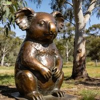 YOUFNE Statue de koala réaliste grandeur nature en métal bronze cuivre laiton pour la décoration extérieure de jardin et de parc