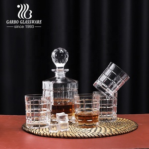 Bán Buôn Độc Đáo Thiết Kế Dập Nổi Kim Cương Thiết Kế Rocking Hoàng Gia Pha Lê Whiskey Glass <span class=keywords><strong>Decanter</strong></span> Với Khay Thép Không Gỉ - Product Image 6