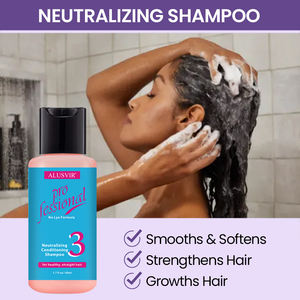 निजी लेबल अफ्रीकी महिलाओं को किसी भी तरह के बालों को सीधा करने वाले उत्पादों को बालों के लिए बालों को धोने वाला क्रीम शैम्पू कंडीशनर सेट - Product Image 4