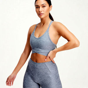 Sujetador deportivo para mujer con espalda cruzada, ecológico, sexy, con tiras, para fitness y yoga, tallas grandes, ligero - Product Image 1