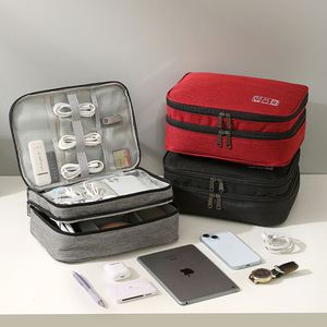 Bolsa Organizadora de Accesorios Digitales de Viaje, Multiusos, de Tela Catiónica, Venta al Por Mayor de Fábrica, Bolsa de Almacenamiento para Accesorios Electrónicos - Product Image 1