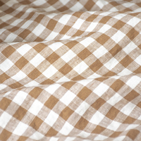 Nappe de table rectangulaire vintage personnalisée en lin français à carreaux gingham, en tissu de lin, vente en gros