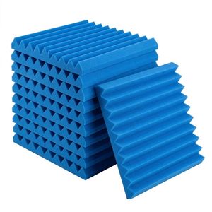 Pannelli Fonoassorbenti a Cuneo ad Alta Densità 12x12x2 Pollici, Ecologici, Ignifughi, NRC 0.8, per Insonorizzazione di Studi di Registrazione, Cinema e Casa - Product Image 1