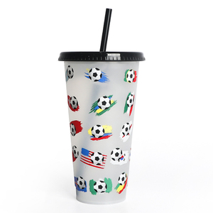 Vaso de pajita desechable de plástico termosensible de una sola capa de 22oz - Product Image 6