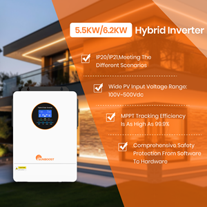 Sunboost เรา110V อินเวอร์เตอร์แบบแยกเฟส120V 240V โซลูชัน48V 6.2Kw 5.5Kw กริดอินเวอร์เตอร์ไฮบริดพลังงานแสงอาทิตย์แบบกริด - Product Image 3