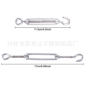 Kit de cable de acero inoxidable con tensor de cuerda y acoplamiento para barandillas de escaleras y seguridad de balcones - Product Image 3