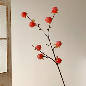 Branche de kaki artificielle Qingyu Chronicle en mousse plastique, ornement décoratif pour la maison et les mariages - Product Image 3