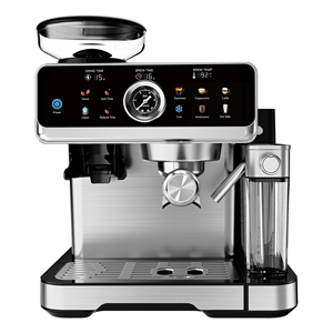 Máquina de Café Espresso OEM 4 en 1 con Tanque de Leche para Cold Brew, 20 Bares, Bomba ULKA Italiana, <span class=keywords><strong>Cappuccini</strong></span> y Molinillo 3 en 1 con Manómetro - Product Image 1