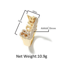 Bague en tungstène de style hip-hop euro-américain avec incrustations de zircon, personnalisable, design DIY lettre cœur ruban – Bague unisexe pour les fêtes
