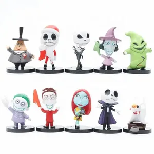 Vente en gros 10 pièces/ensemble 7cm le cauchemar avant noël Figure poupée Mini enfant jouets figurine