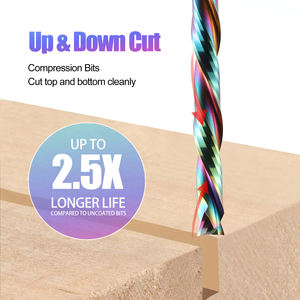 ดอกกัดไม้คาร์ไบด์เคลือบ HOZLY DLC แบบเกลียว 2 ฟัน 55HRC สำหรับงานไม้ MDF และไม้เนื้อแข็ง ขนาด 3.175/4/5/6 มม. รับผลิตแบบ OEM/ODM - Product Image 6