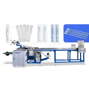 Machine d'emballage et d'étiquetage horizontale automatique pour sacs/pochettes/films, qualité alimentaire, haute productivité, emballage papier et aluminium - Product Image 1