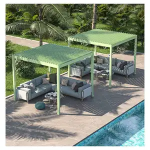 Outdoor Aluminiumpavillon mit Lamellendach schöne Außenpergola und Pavillon für den Außenbereich