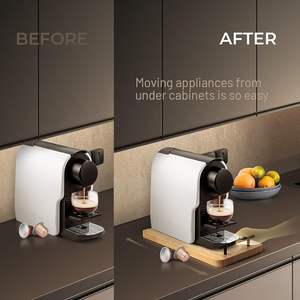 Electrodomésticos <span class=keywords><strong>de</strong></span> cocina <span class=keywords><strong>de</strong></span> madera Deslizador debajo del Gabinete Bandeja deslizante para <span class=keywords><strong>tostadora</strong></span> Licuadora Freidora <span class=keywords><strong>de</strong></span> aire Soporte Mezclador Cafetera - Product Image 3