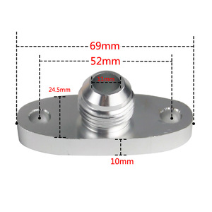 อะแดปเตอร์หน้าแปลนท่อออยล์เทอร์โบชาร์จเจอร์ AN10 สำหรับ GT40 GT42 GT45 GT47 GT55 T3 T4 ODF-01 สีเงิน อะไหล่สำหรับดัดแปลงและอัพเกรดท่อ - Product Image 4