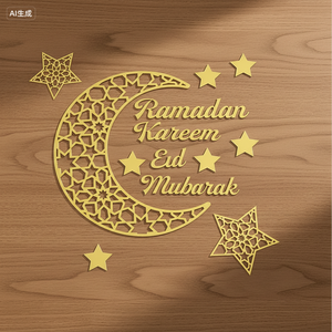 Dreamshare Eid Mubarak Ramadan Kareem Arte Islâmica Decoração de Parede Adesivos de Acrílico para Janela Decoração de Casa Presentes para Festas Al Adha - Product Image 3