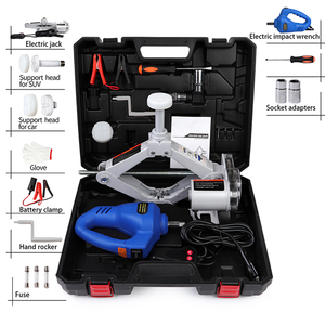 Portable 12V Electric <strong>Scissor</strong> <strong>Jack</strong> 20kVA with 420mm Max Height Steel Repair Tool with LED Light for <strong>Car</strong> Emergencies - Product Image 6