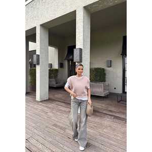 Women's Beige <b>Sleeveless</b> Sweatshirt with 3D Camouflage Pattern Loose Fit Modern Streetwear <b>Hoodie</b> Embroidered Silk Size XS ODM - Product Image 2