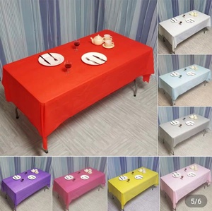 Manteles Desechables Modernos <span class=keywords><strong>de</strong></span> Plástico PE/PEVA al por Mayor, Opciones Multicolores, Empaquetados Individualmente para Fiestas <span class=keywords><strong>de</strong></span> Cumpleaños - Product Image 2