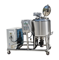 Pasteurisateur de lait au gaz naturel 100L-1000L, machine de refroidissement et d'emballage pour la pasteurisation du lait
