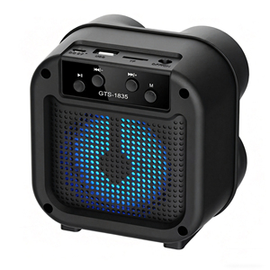 Altavoz Bluetooth <span class=keywords><strong>GTS</strong></span>-1835 de 5w, <span class=keywords><strong>Mini</strong></span> Altavoz de Plástico de 3 Pulgadas con Linterna LED, Altavoz Solar Inalámbrico USB, Altavoz Recargable, Altavoz Portátil - Product Image 2