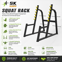 Machine Smith multifonctionnelle SK Commercial, acier Q235 3,0 mm, pile de poids de 100 kg, rack à squats pour salle de sport professionnelle, club de fitness