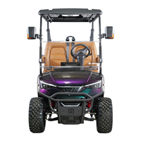 Voiturette de golf électrique avec contrôleur 72V, 4 places, haute qualité, modèle DC-H-F2+2, rehaussée, pour la chasse