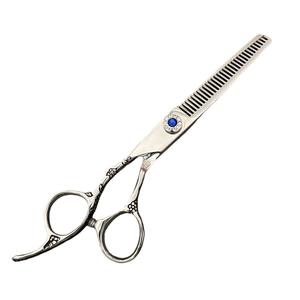 กรรไกรตัดผมสำหรับคนถนัดซ้ายแบบขายส่ง ขนาด 6 นิ้ว ด้ามจับลายดอกพลัม กรรไกรซอยผมสำหรับใช้ในงานเสริมสวย - Product Image 4