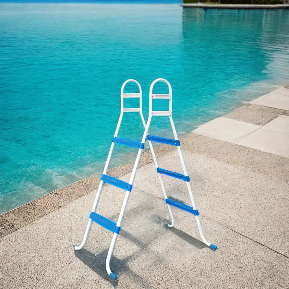 Intex 3-Step A-Frame PVC Swimming Pool Ladder Strong Anti-Slipping Design for Outdoor Above-Ground Use