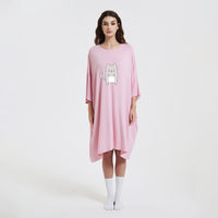 Peignoir de nuit élégant surdimensionné en bambou pour femme, tailles plus, été, unisexe, luxe, long, ensemble cadeau OEKO-tex, fabriqué en Chine