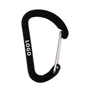 Custom Logo Mini Aluminum Carabiner <b>Clip</b> D Shaped Key Holder Spring Snap <b>Hook</b> for Outdoor Event Giveaways - Product Image 1