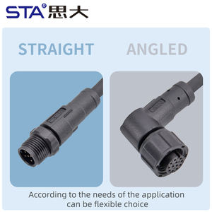 M12防水连接器2 3 4 5 6 8 12 17针航空插头公母非屏蔽现场可布线电缆聚氯乙烯PUR 1M 2M 5M - Product Image 4