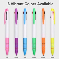 3-in-1 Mehrfarbiger Kugelschreiber aus Kunststoff, Einziehbar, Glatt Schreibend, 1,0mm, Werbeartikel mit Schwarzer, Blauer und Roter Tinte, Individuelles Logo, OEM für Schüler