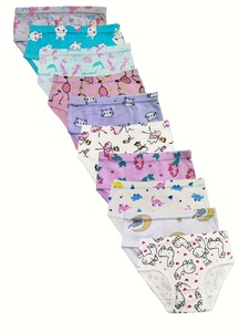 6 pz biancheria intima per bambini da bambina 100% triangolo di cotone cartone animato per bambini biancheria intima per bambine e bambine mutandine - Product Image 6