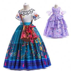 Disfraz de Cosplay de Halloween Isabela Purple Girls Princess Encanto <span class=keywords><strong>Mirabel</strong></span> disfraz vestido para niña - Product Image 1