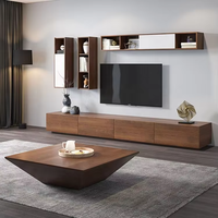 Kabinet Tv manufaktur kustom profesional kabinet televisi kayu furnitur ruang tamu Modern