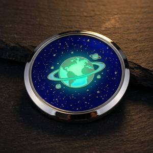 Medallas Luminosas con Acabado Plateado Antiguo que Brillan en la Oscuridad, Medallas con Diseño de Planetas <span class=keywords><strong>para</strong></span> Eventos Científicos y Deportivos - Product Image 1