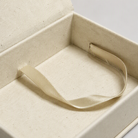 Caja de Regalo Magnética de Papel Hecho a Mano Leabon, Caja de Joyería con Tapa Texturizada Kraft y Cinta, Venta al Por Mayor de Fábrica