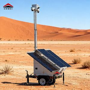 Remorque de surveillance solaire mobile avec batterie au gel de silicium monocristallin <span class=keywords><strong>pour</strong></span> chantier de construction et exploitation minière - Product Image 5